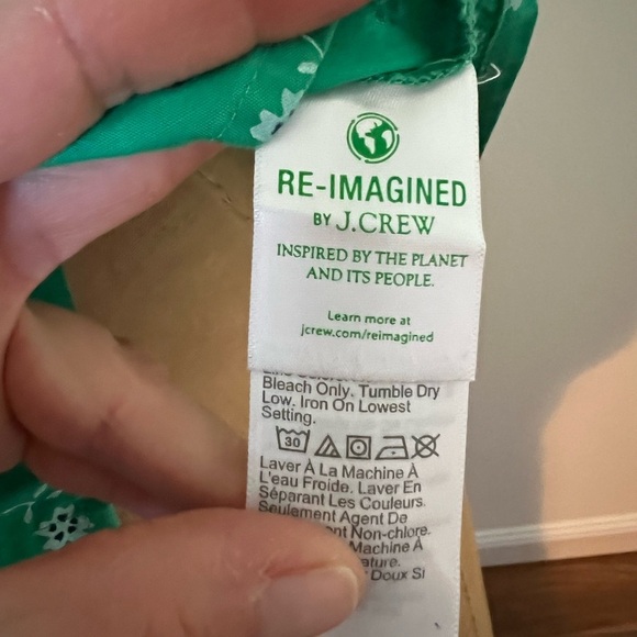 J. Crew green floral sleeveless blouse size small - Picture 5 of 6